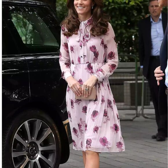 Kate Spade New York 'Encore Rose' Chiffon Dress. SIZE 2 - Picture 2 of 6